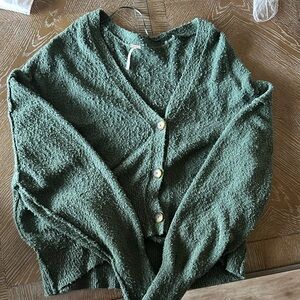 FP Movement by Free People Olive Green Cardigan